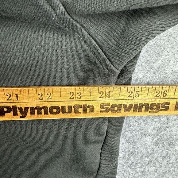 Ivy Park Cropped Hooded Sweatshirt Womens M Gray Oversized Streetwear Hoodie* - Picture 10 of 15